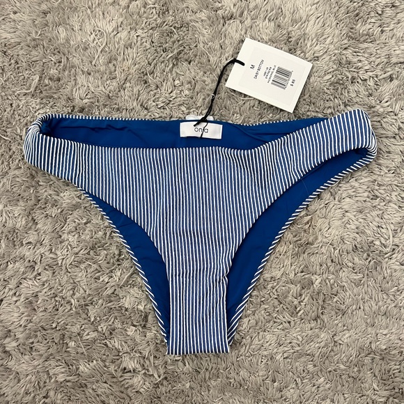 Onia Daisy Bikini Bottom - Snorkel Blue Size Medium - Picture 4 of 8